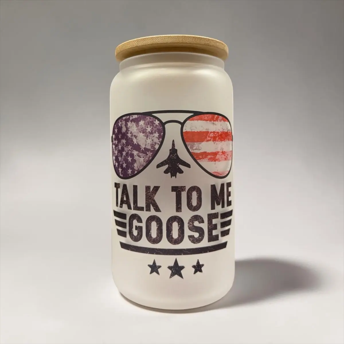 Talk to Me Goose – Legendary 16oz Frosted Glass