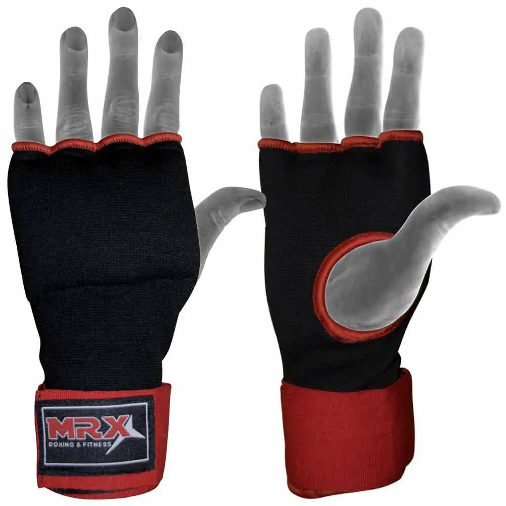 Adults' Cotton Inner Boxing Gloves with Gel Foam Padding, Long Wrist Wrap, and Finger Holes for MMA, Martial Arts, Wrist Support, Thumb Opening, Wear Under Mma, Boxing Or Bag Gloves, Workout, Protective Glove, Cotton Wrap