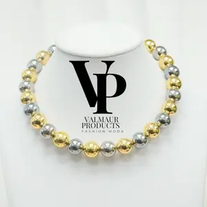Valmaur Products Luna Dorada Necklace Luxury Jewelry for Women Elegant Gold-Tone Beads Design