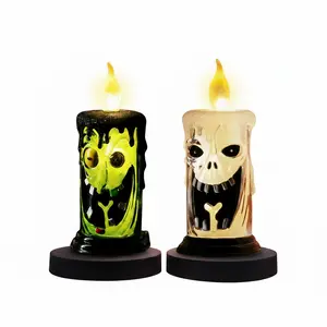 2026 New Halloween Witch Candle Decorative Light – Features Built-in Lighting. Battery Powered, Perfect for Bedroom Ambiance & Festive Halloween Vibes.