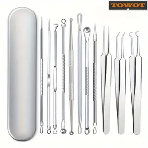 Professional Microneedle Tool Kit, Needle-punch Beauty Needle Elbow Crochet Tool Stainless Stainless Steel
