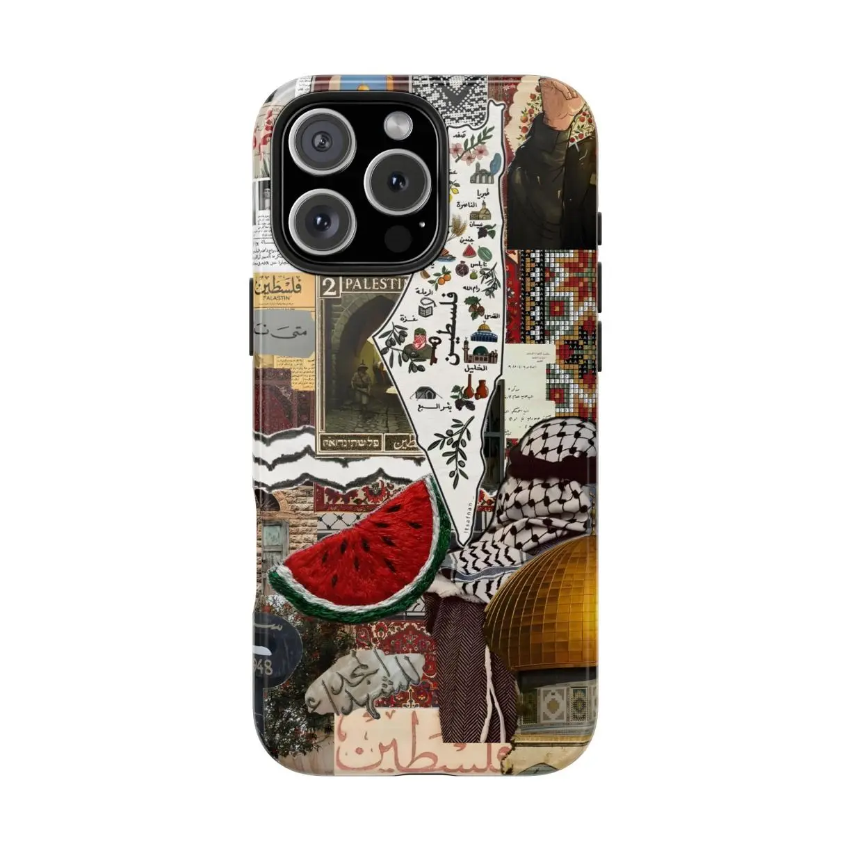 Palestine Phone Case Palestinian Flag Art Keffiyeh Phone Cover for iPhone 17 16 15 14 13 12 11 Pro Max, Samsung S25 S24