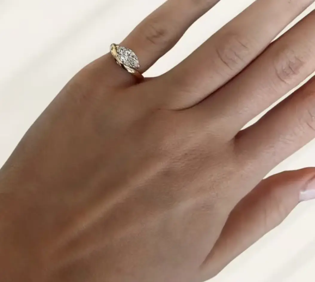 For Tammy Tran 1ct Marquise Ring in 14k Lab Grown Diamond