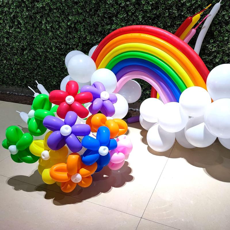 260 Long Balloons 100 Pack Twisting Animal Balloons Assorted – Thick Latex for Parties, Magic Art & Christmas Gifts