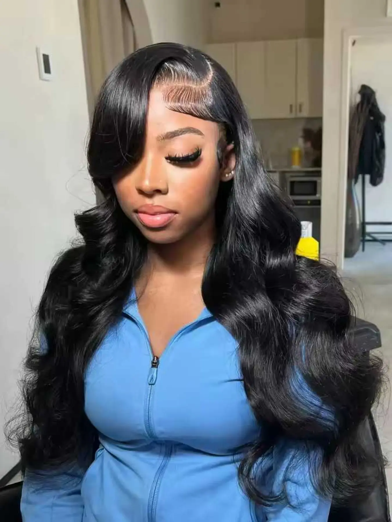 5x5 Body Wave Closure Human Hair Wig Transparent HD Lace Closure Wigs Pre Plucked 180% Density Brazilian Human Hair Wigs for Women 5x5 Closure Wig Human Hair Pre Plucked Natural Color Glueless Wear Wig HD Wigs Lace Frontal Wig