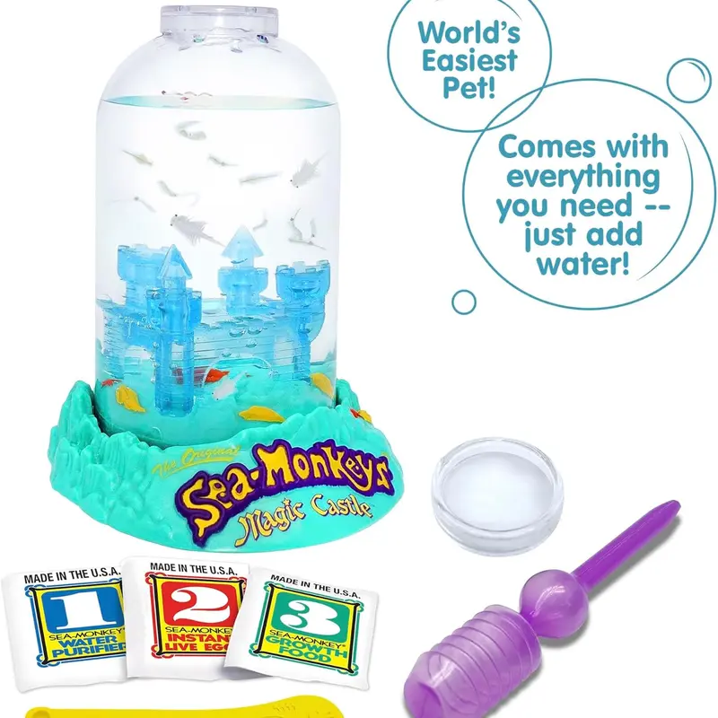 Sea-Monkeys Magic Castle️ - World's Only Instant Pet Toy - Ages 6+ (Pack of 1) - Toy Brine Shrimp Aquarium️️️️️️