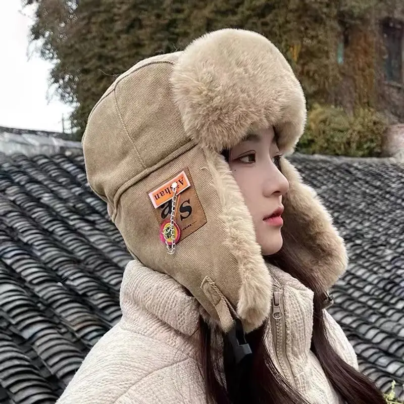 Winter Plush Bomber Hat for Women & Men – Faux Fur Earflap Pilot Cap with Buckle Closure