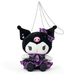 Kuromi Plush Crossbody Bag (Rock ’n’ Check Series)