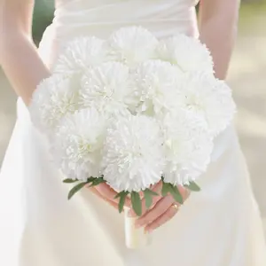 12PCS Artificial Flowers Chrysanthemum Ball Flowers Bouquet Present for Important People Glorious Moral for Home Office Coffee House Parties and Wedding