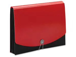 Smead Poly Frequency Expanding File 12 Pockets Black/Red Flap 70866