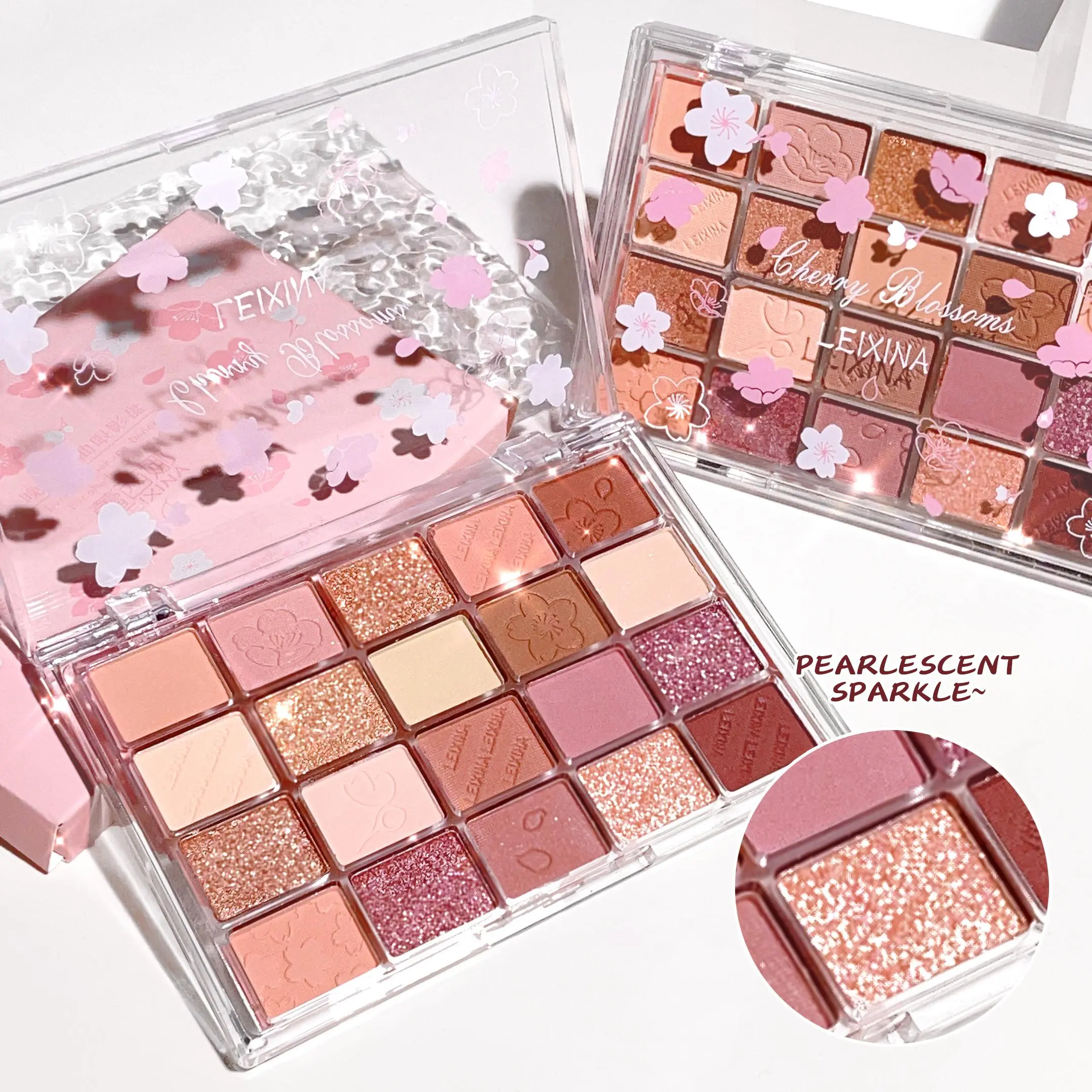 Sakura 20 Color Eyeshadow Palette, Highly Pigmented Palette, Matte Shimmer Glitter Effect Eyeshadow Powder Palette, Versatile Neutral Tones Eye Shadows Palette, Cosmetic Eyeshadow, Eye Shadow Palettes, Makeup