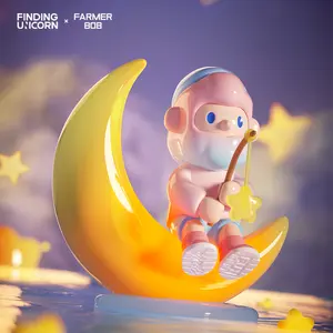 "  [FINDING UNICORN]【Live Unboxing】 FARMER BOB ALL STAR WISHLIGHT POSTHOUSE Series Blind Box Collection Figurine Toys for Modern Home Decor, Collectible Art Toy Cute Figures Desktop Ornament Collectible Toys Birthday Gifts"