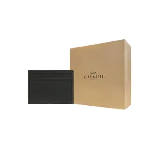 COACH Card Case With Horse And Carriage Print In Canvas And Leather For Men Wallet Card Holder Business Style Wallet