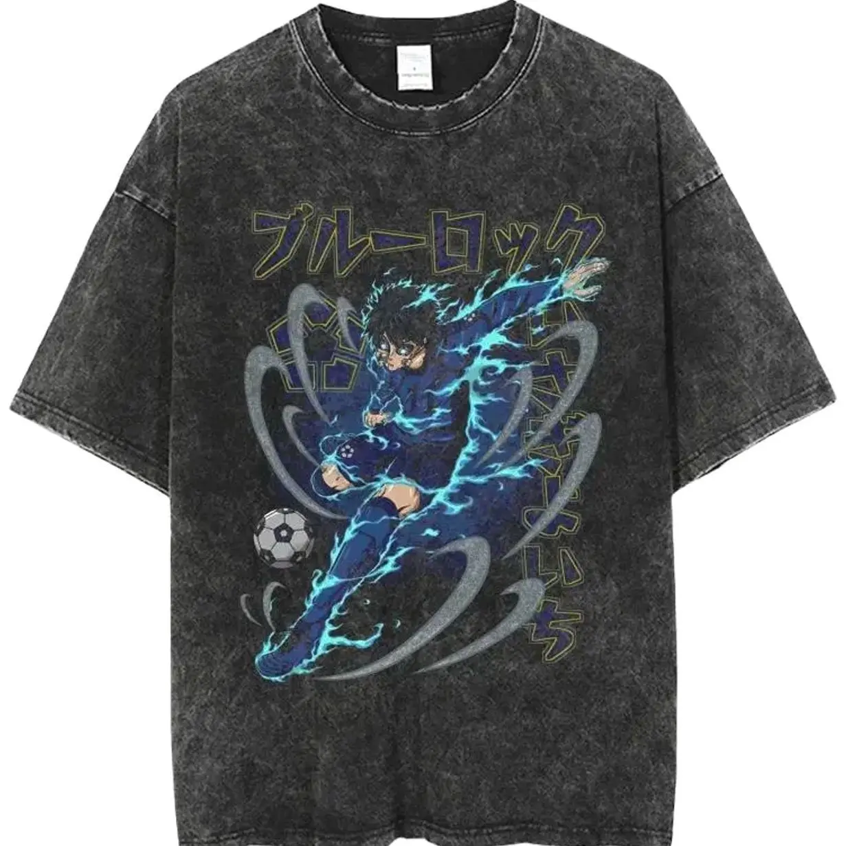valentine shirts Isagi Yoichi Print T Shirt BLUE LOCK Tshirt Streetwear Men Women Clothing Vintage Washed Cotton T-shirt Summer Short Sleeve Tee Crewneck Tropical O8V