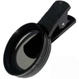 52mm Clip-on CPL Phone Camera Lens Filter, Universal CPL Filter Compatible with iPhone Samsung Android Smartphones, Phone Lens Filter Kit, Lightweight