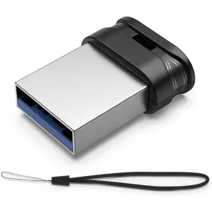 USB Stick 256GB USB 3.0 Flash Drive with Lanyard, 256G Mini Fit Memory Stick Ultra Slim Thumb Drive Zip Drive for PC Desktop-Black