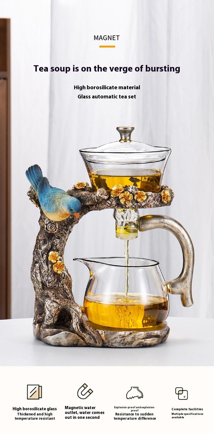 Semi-Automatic Teaware Suit Magnetic Suction Glass Tea Maker