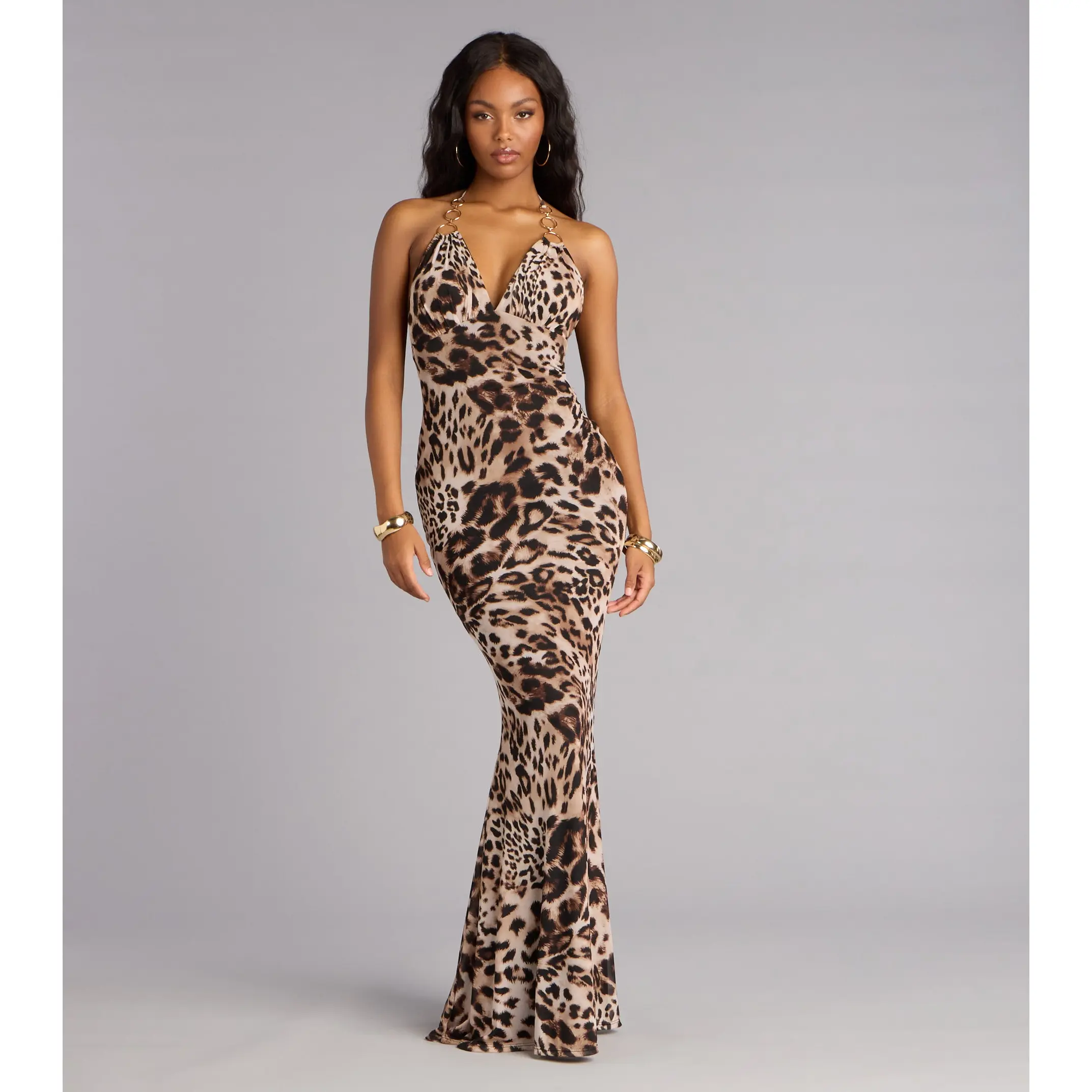 Jeanette Cheetah Print Mermaid Formal Dress Jeanette Cheetah Print Mermaid Formal Dress