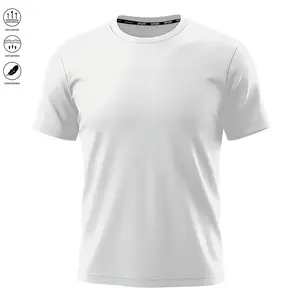 Men’s short-sleeve cool, breathable crew neck sports T-shirt — ideal for sports, running, and gym workouts; a great gift for him
