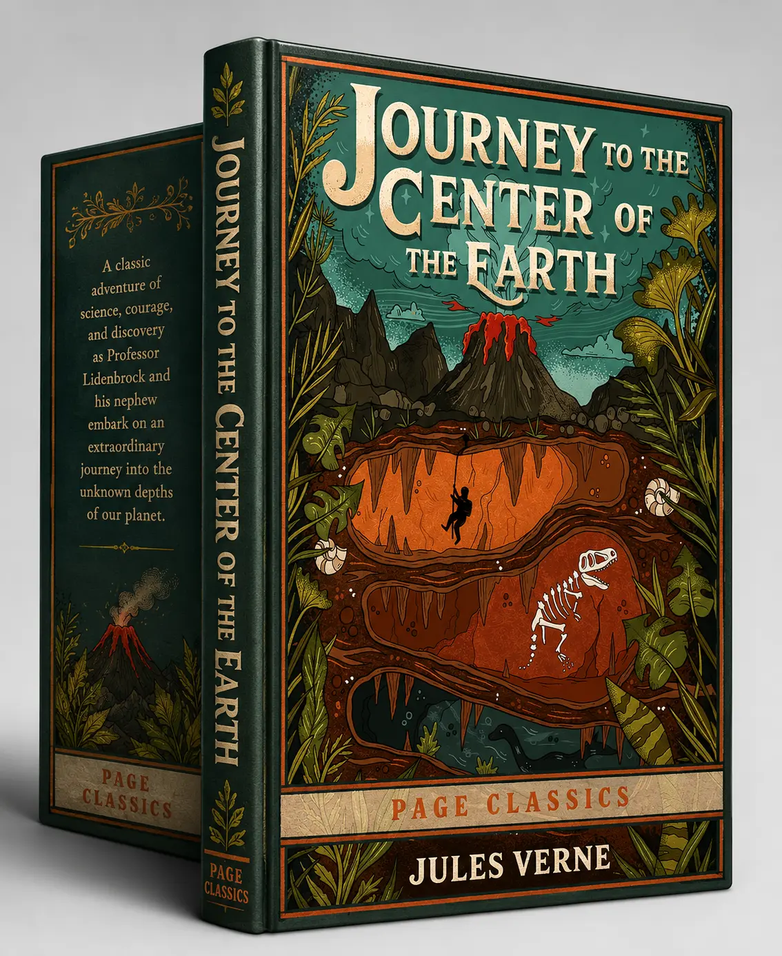 Page Publications Page Classics Jules Verne's Journey to the Center of the Earth Complete Unabridged English Fiction Book - Vintage Storybook Style Paperback, Classic Literature for Students