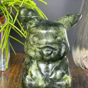 Xiuyan Jade Pikachu Crystal Carving