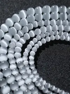 Selenite Stone Beads, Opal Beads for DIY Bracelet Necklace Earring, Fashion Accessories for Jewelry Making