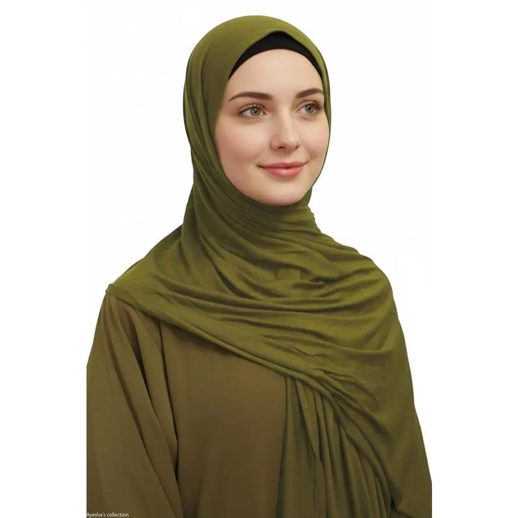 Premium Quality Cotton Jersey Hijab / Shawl | Hunter Green