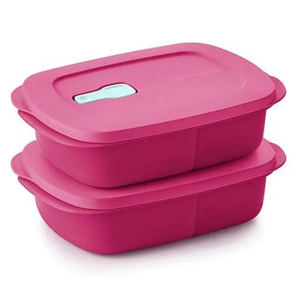 Tupperware CrystalWave 1.5 Cup Rectangular Bowl and Lid 4-piece Set Tupperware CrystalWave 1.5 Cup Rectangular Bowl and Lid 4-piece Set