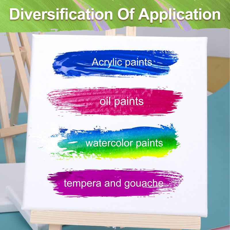 20 Pack Stretched Canvases for Painting, Multi Pack 11X14, 9.44X12, 8X10, 5X7, 4X4 (4 of Each), Blank Primed Canvas, Oil Painting, Acrylic Paint, for Beginners & Artists.