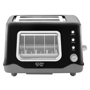 Rise by Dash 6065231 7.9 x 12.2 x 9.5 in. Metal Black 2 Slot Toaster