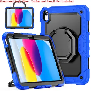 Kids Case for iPad 11" (2025 A16) & iPad 10.9" (2022), PC+Silicone Hybrid Material, Anti-Slip Grip with Pencil Slot, Full Body Rugged Protective Case