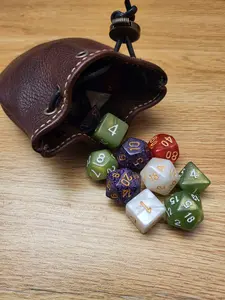 Small Leather Dice Pouch (Variable Color)