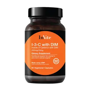 Invite I-3-C with DIM Indole-3-Carbinol with DIM 200mg/25mg Dietary Supplement for Cellular Health and Hormone Balance