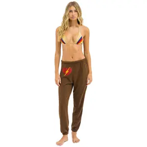 BOLT HEART SWEATPANTS - CHOCOLATE