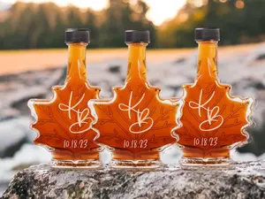 Engraved Leaf Pure Maple Syrup