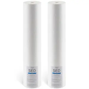 VEVOR Whole House Water Filter Replacement Cartridge, 4.5" x 20" Polypropylene Sediment Filter for 3-Stage Whole Home Water Filtration System, Reduce Sand, Rust, Chlorine, Bad Taste, Odor