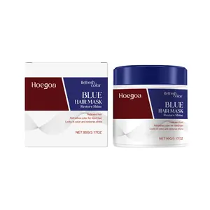 Hoegoa Blue Hair MASK, Hair Moisturizing Hair Mask To Care For Frizzy Hair, Making It Smooth, Shiny And Lustrous. Hair Care Essence Hair Mask