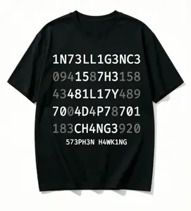 Women's 100% Cotton Short-Sleeve Round Neck Cyberpunk Tech Graphic T-Shirt - Casual Streetwear Fashion Intelligence Changing Stealth Hacker Code Tee