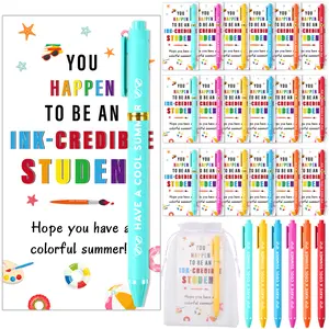 24/48 Sets Graduation Gifts Bulk End of Year Classroom Gifts for Class of 2026 Graduation Party Favors Duck Ballpoint Pen with Inspirational Cards for College School Students Parents Teacher