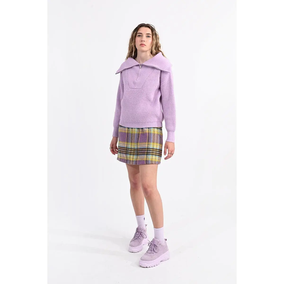 Ladies Zip Turtleneck Sweater