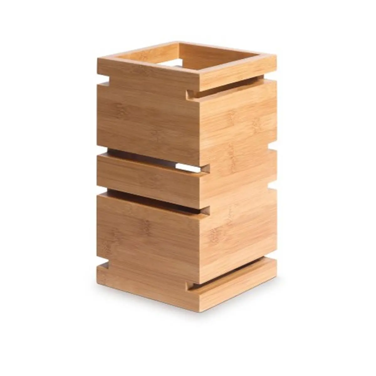 212 MAIN Skycap Series Modular 12 in. Square Natural Bamboo Multilayer Display Riser, Buffet Organizer, Specialty Kitchen Utensil Rack, Racks