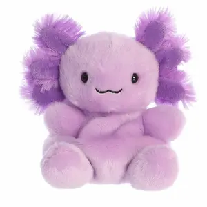 Aurora® Adorable Palm Pals™ Xavier Purple Axolotl™ Stuffed Animal - Fun Collectible Plush for Kids and Adult Collectors - Perfect for Decorating Rooms and Birthday Gifts - Purple 5 Inches