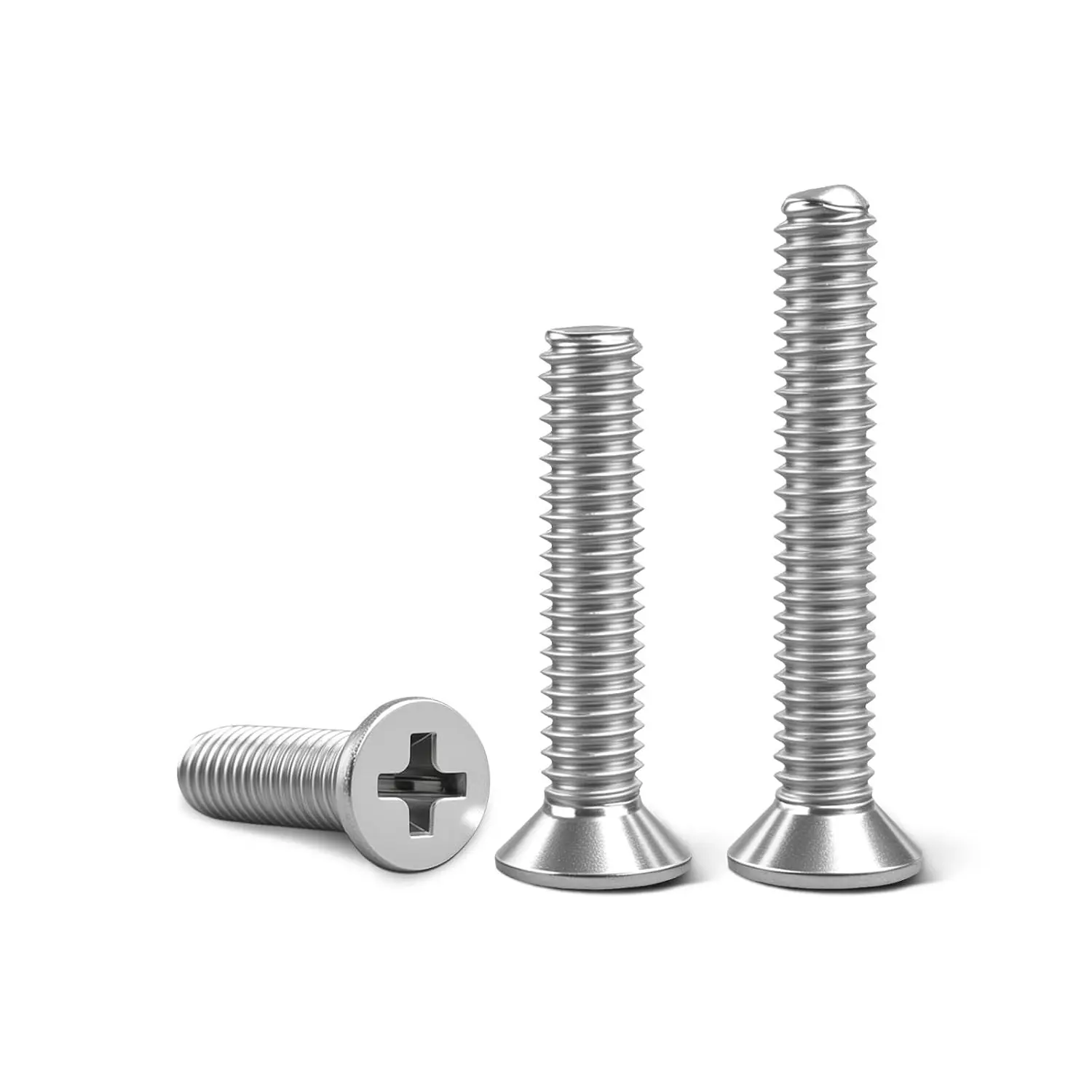 M5 x 25mm (30Pcs) Flat Countersunk Head Machine Screws, 304 Stainless Steel Phillips Cross Drive Screws Hardware Fastener