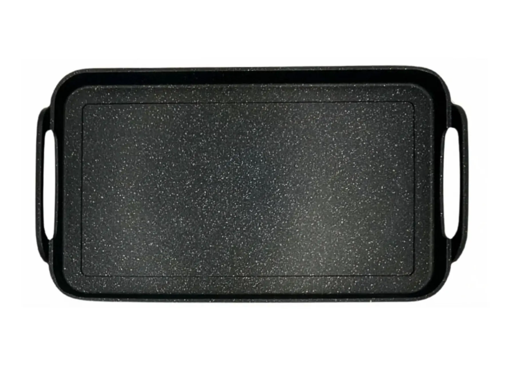 Neware double Griddle Marble coated COMAL for all types of stoves Aluminum Cookware Induction Nonstick Pan, Free Handles Included