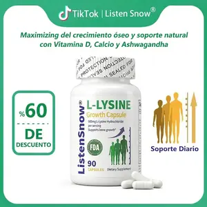 Listen Snow L-Lysine Growth Capsules | Cápsulas de Crecimiento | Maximizador de Estatura con Calcio Listen Snow L-Lysine Growth Capsules | Cápsulas de Crecimiento | Maximizador de Estatura con Calcio