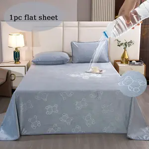 1pc Crystal Velvet Waterproof Bed Sheet, Comfortable Warm Anti-Stain, Urine Protection, Elderly Care Pad, Women Menstrual Pad, Kids Diaper Mat, Soft Breathable Sheet