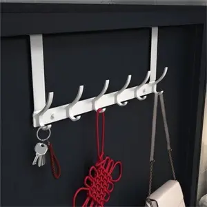 1pc tall Over The Door hanger with hook, easy to install, no need to punch holes hanging metal Over The Door hanger, for hats, keys, home space saving storage, for entrance, bathroom, bedroom, home, dormitory，His comments, hanging his bag, hangers