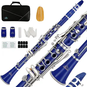 Clarinet 17Nickel  ABS Material Wide Range of  Particularly Beginner & Students-friendly with Using Tools and Two Replaceable