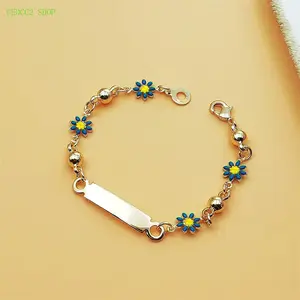 14K Gold-Plated Turkish Chrysanthemum Bracelet for Women, Delicate Oil-Drop Zouju Design, Trendy Wristband Jewelry for Daily Wear, Sports, Outdoor & Casual Outfits