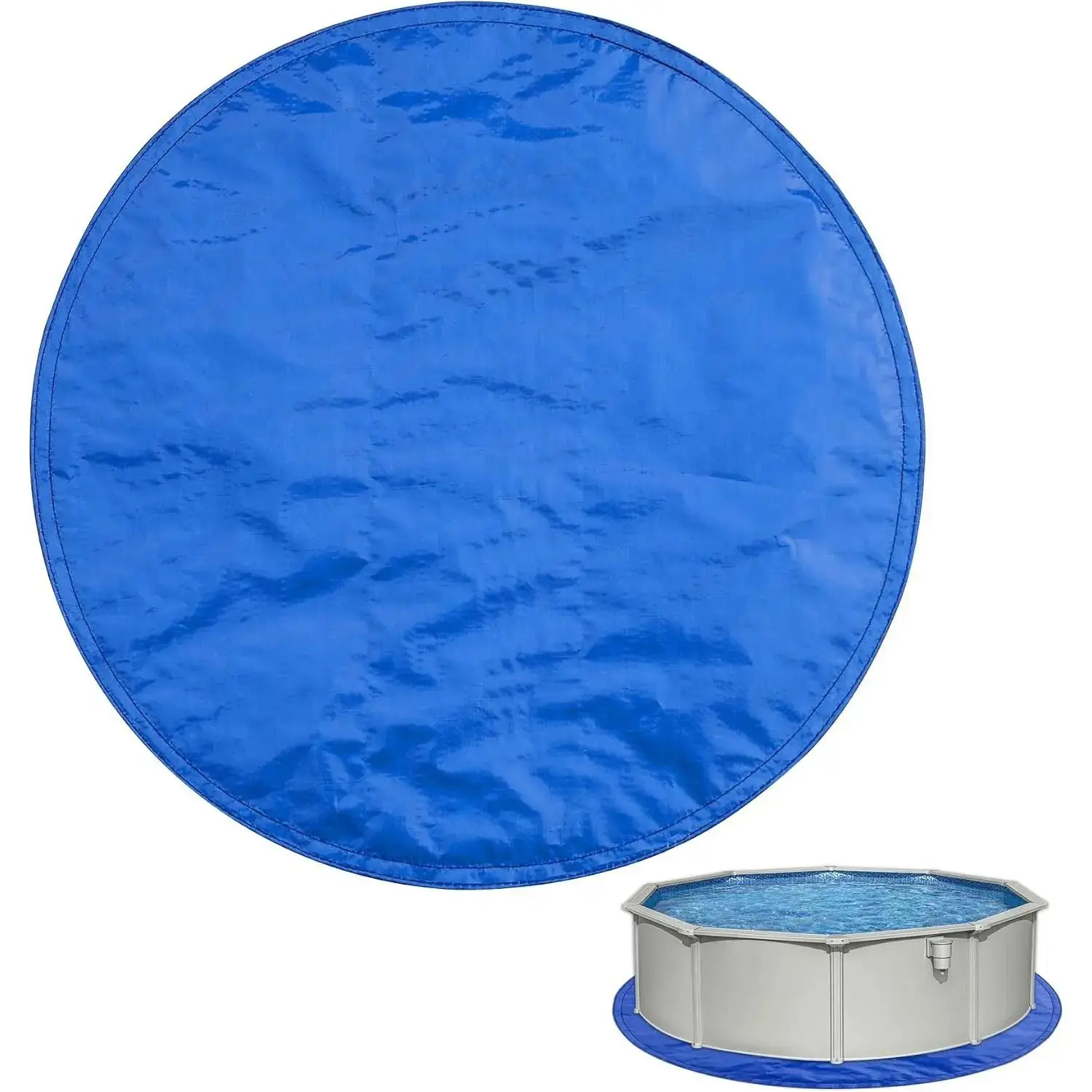 6FT Pool Liners,Swimming Pool Ground Cloth,Multipurpose Round Tarp for Under Pool,Easy to Fold Pool Liner Pad for Above Ground Pool Mat Protector Pad Prevents Punctures Pool,Durable,Blue
